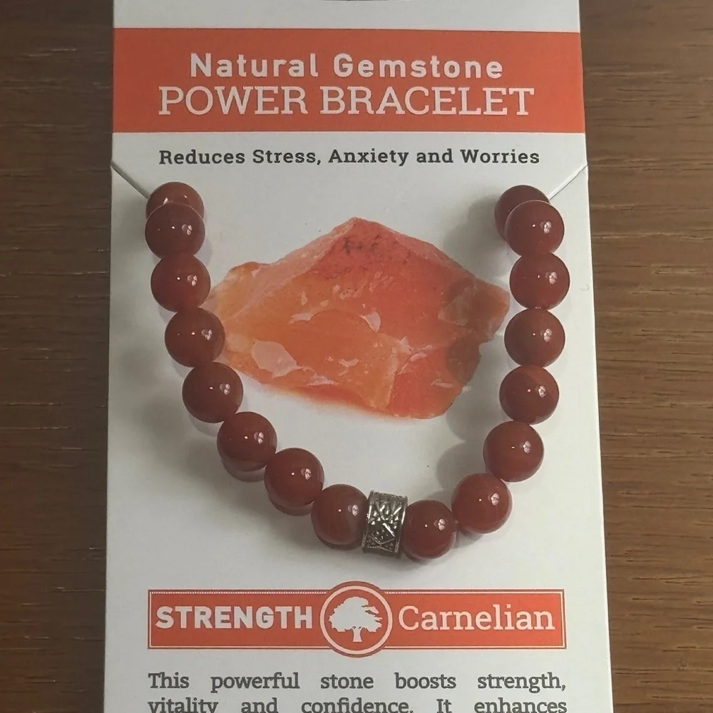 Strength Carnelian Gemstone Bracelet